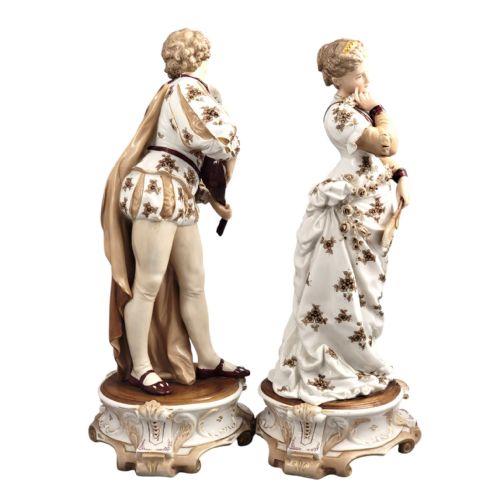 VOLKSTEDT RICHARD ECKERT LARGE PORCELAIN MUSICIAN FIGURES C 1894 - ADDITIONAL PHOTO 5