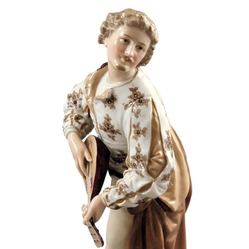 VOLKSTEDT RICHARD ECKERT LARGE PORCELAIN MUSICIAN FIGURES C 1894 - ADDITIONAL PHOTO 10