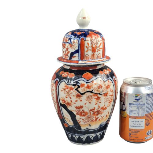 JAPANESE IMARI PORCELAIN COVERED GINGER JAR ARITA LATE 19TH CENTURY - ADDITIONAL PHOTO 4