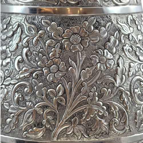 LARGE INDIAN SILVER BALUSTER VASE KUTCH GUJARAT C18901910 3012 G HODSOLL COLLECTION - ADDITIONAL PHOTO 11