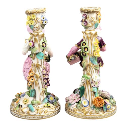 fig 3. Pair of Early Minton Porcelain Figural Candlesticks, Pattern No.192, c.1835–1836