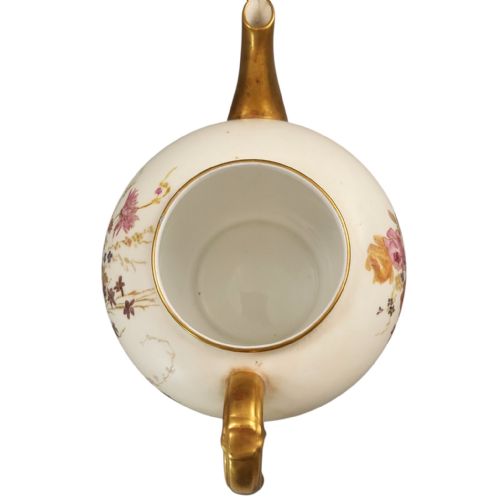 ROYAL WORCESTER BLUSH IVORY TEAPOT WITH CUP AND SAUCER 18931894 - ADDITIONAL PHOTO 11