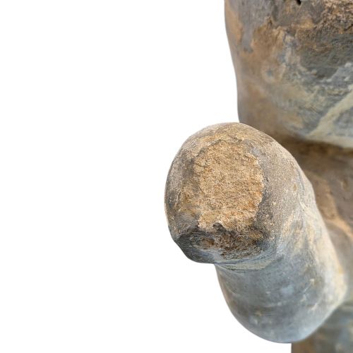LARGE HAN DYNASTY GREY POTTERY DANCER FIGURE CHINA C 2ND CENTURY BC - ADDITIONAL PHOTO 8