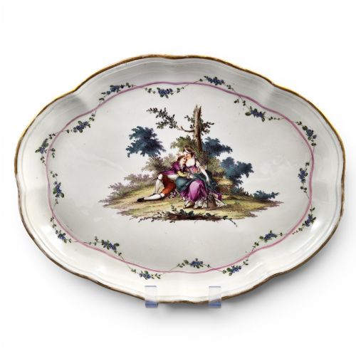 18TH CENTURY MARSEILLE PORCELAIN TRAY ATTRIBUTED TO JOSEPHGASPARD ROBERT C 17701785