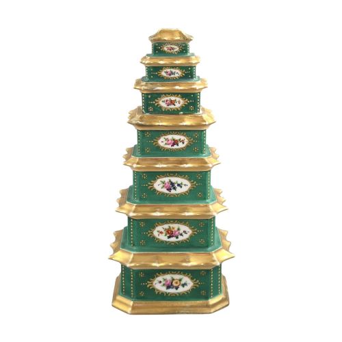 JACOB PETIT PARIS PORCELAIN PAGODA PERFUME BOTTLE WITH ORIGINAL STOPPER C18351845 - ADDITIONAL PHOTO 2