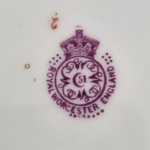 ROYAL WORCESTER RICHARD SEBRIGHT SIGNED PAINTED FRUIT CABINET PLATE 1911 - ADDITIONAL PHOTO 6