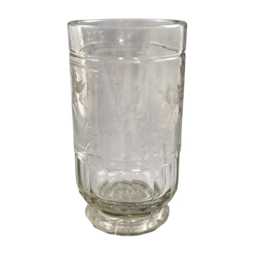 Massive Bohemian Jewish Masonic Ceremonial Engraved Glass Beaker, C.1850–1860