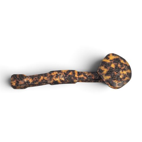 Chinese Qing Dynasty Carved Tortoiseshell Ruyi Sceptre, Probably Late 19th Century