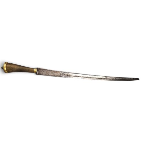 Rare 19th Century European-afghan Hybrid Pesh-kabz / Khyber Knife with Blue & Gilt Officer's Blade