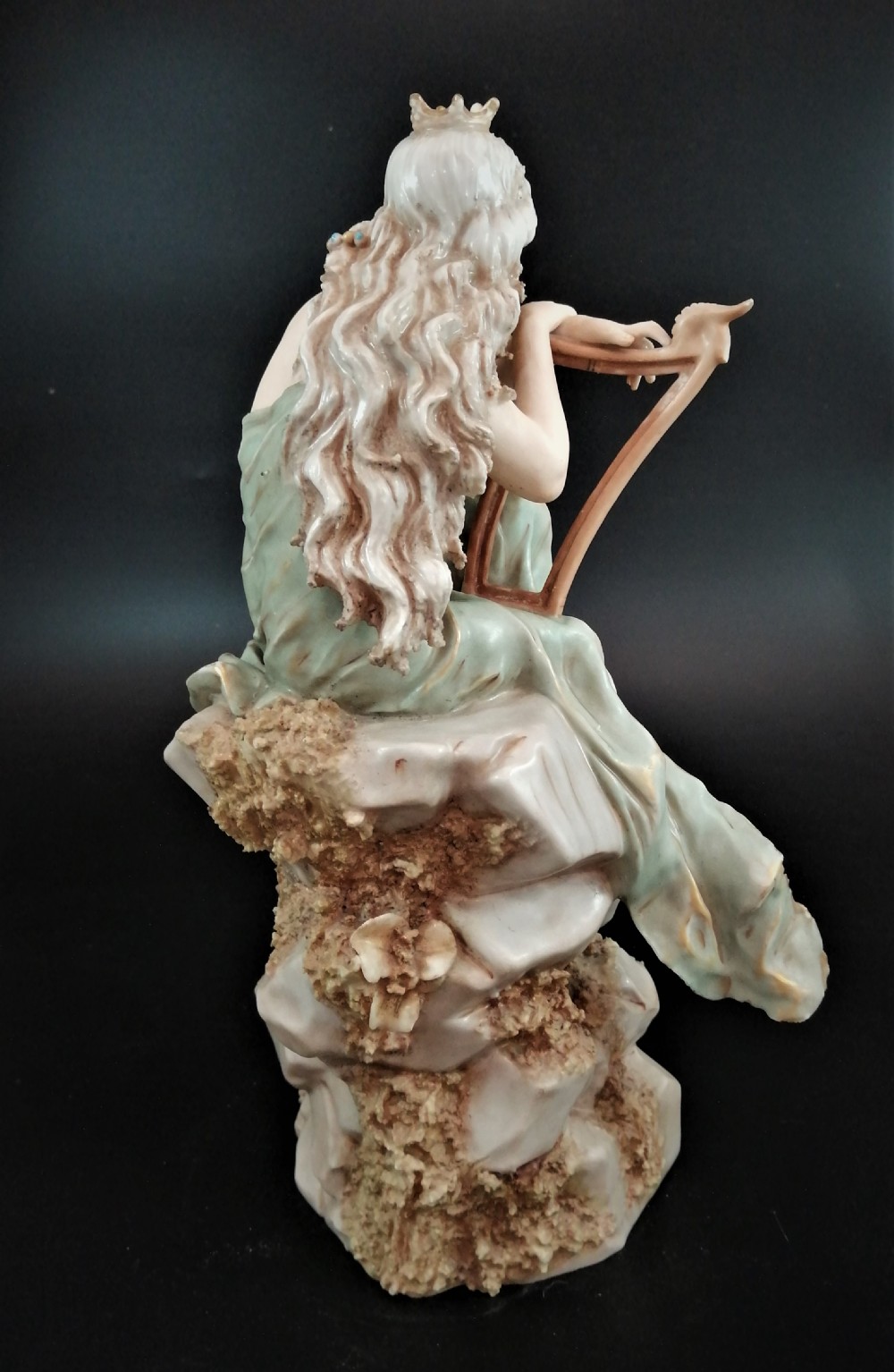 Very rare porcelain sculpture of Lorelei (Loreley), Royal Dux, early 20th century View V