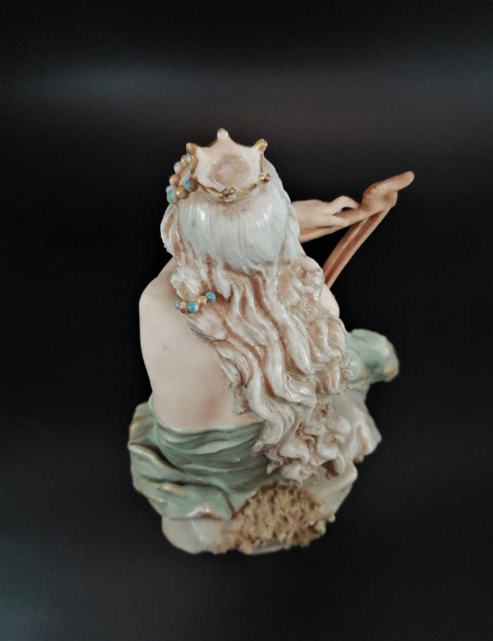 Very rare porcelain sculpture of Lorelei (Loreley), Royal Dux, early 20th century View XI