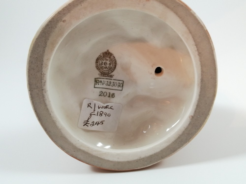 Antique Royal Worcester Hadley figurine « Woman with cymbals » ,Shot Enamel ,?.1890 View X
