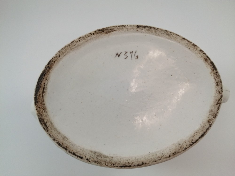 NEW HALL porcelain teapot of old oval shape,c.1805 View IX