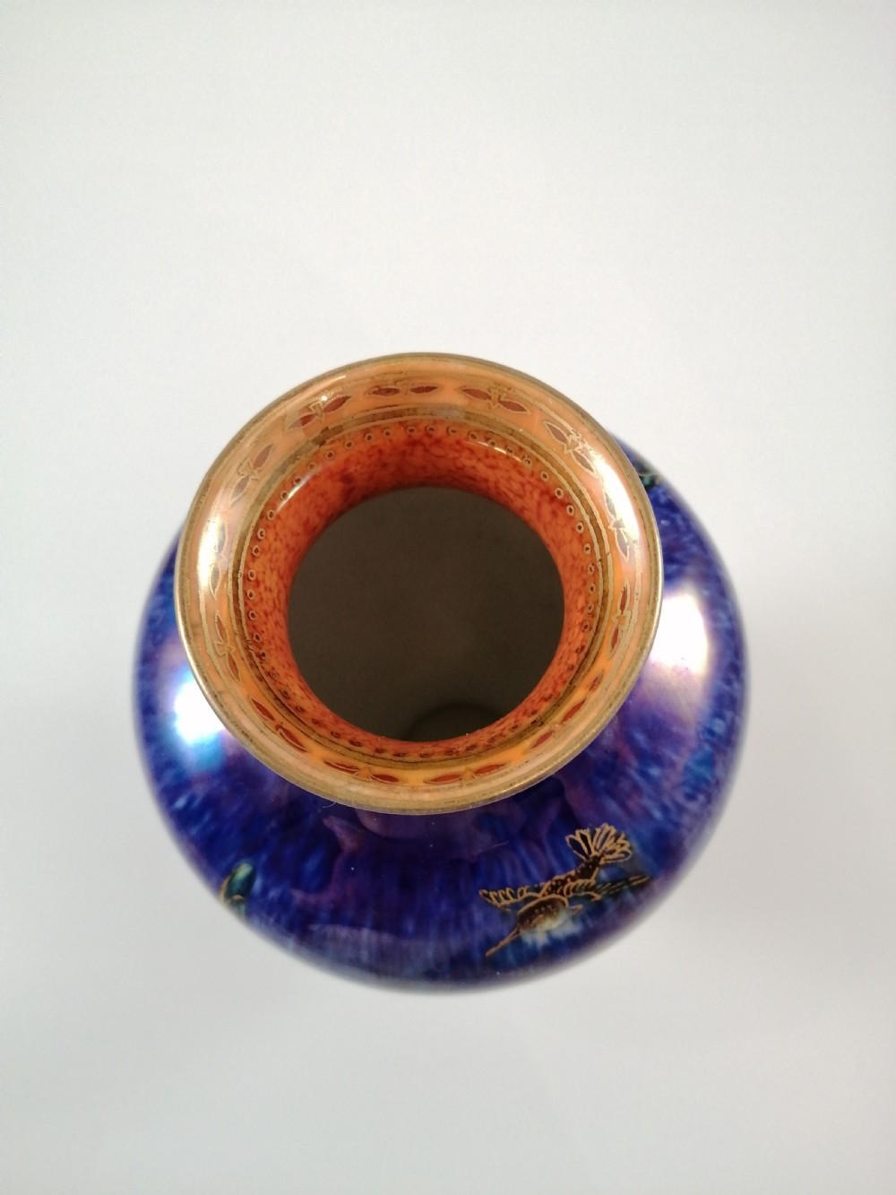 Wedgwood, Fairyland , Hummingbirds in Flight lustre vase,Daisy Makeig-Jones, 1920s. View XI