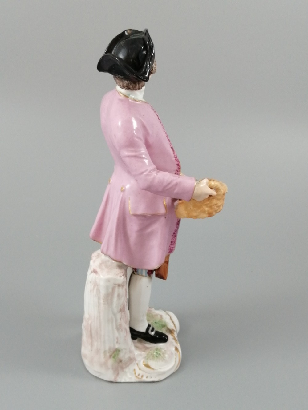 Antique Chelsea porcelain figurine, “A Spoon Seller”, c. 1758 - 1769 View V