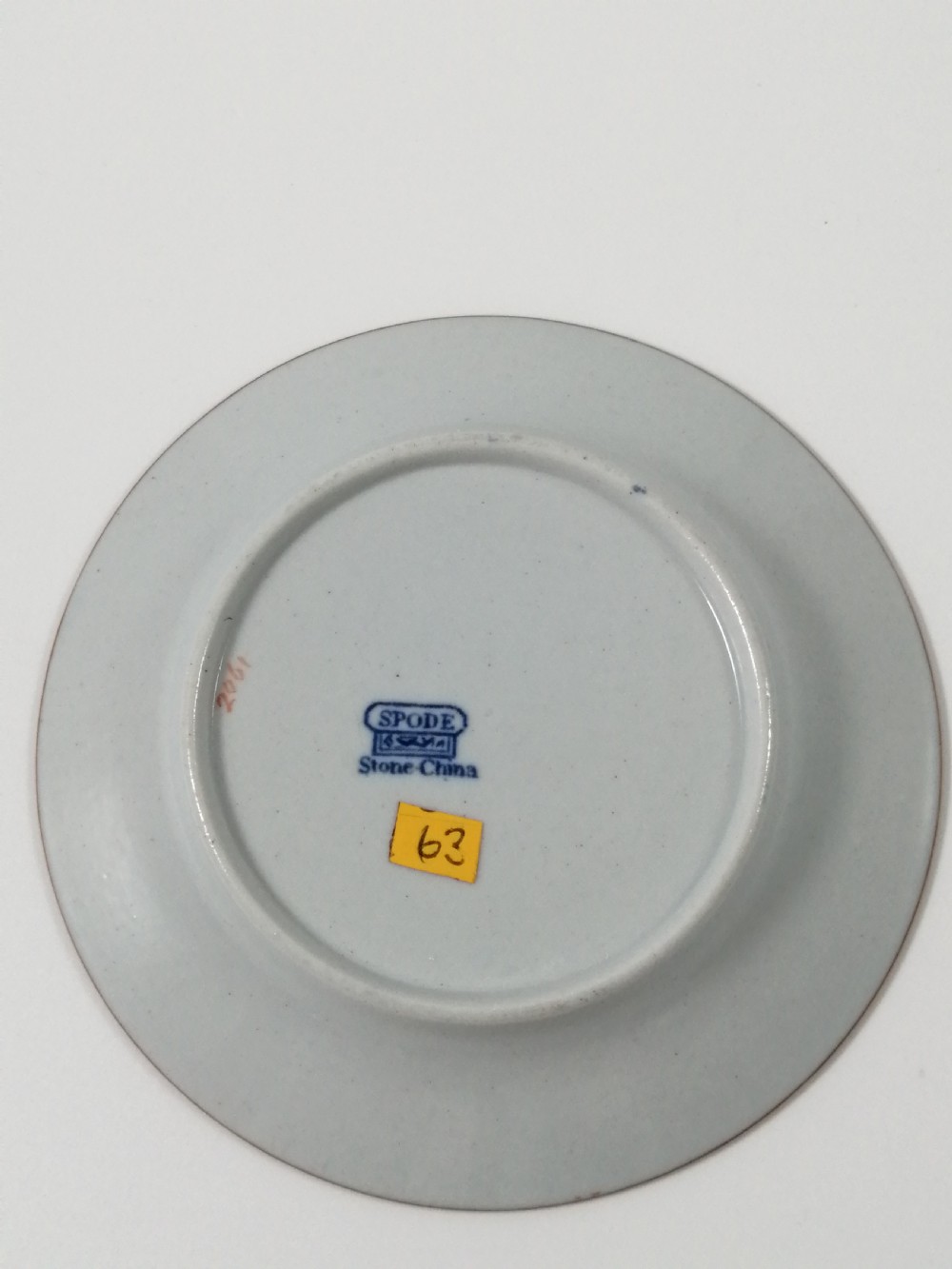 Antique Spode Stone China coffee cap and saucer in Tobacco Leaf Pattern(
