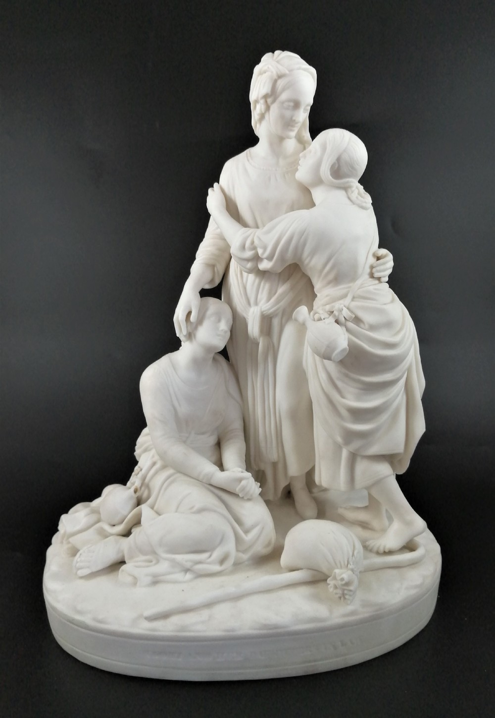Minton Parian Group Depicting Naomi and Her Daughters-in-Law ,c.1865