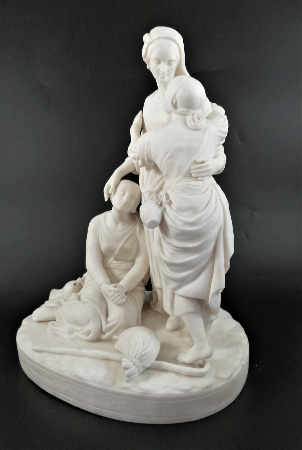 Minton Parian Group Depicting Naomi and Her Daughters-in-Law ,c.1865 View II