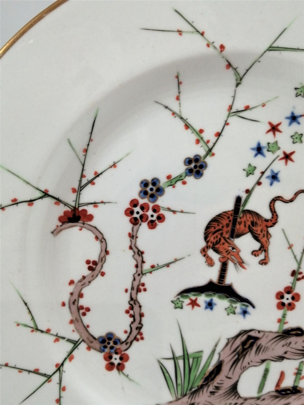 Derby Kakeimon flying fox pattern plate,c.1810 . Extremely rare View IV