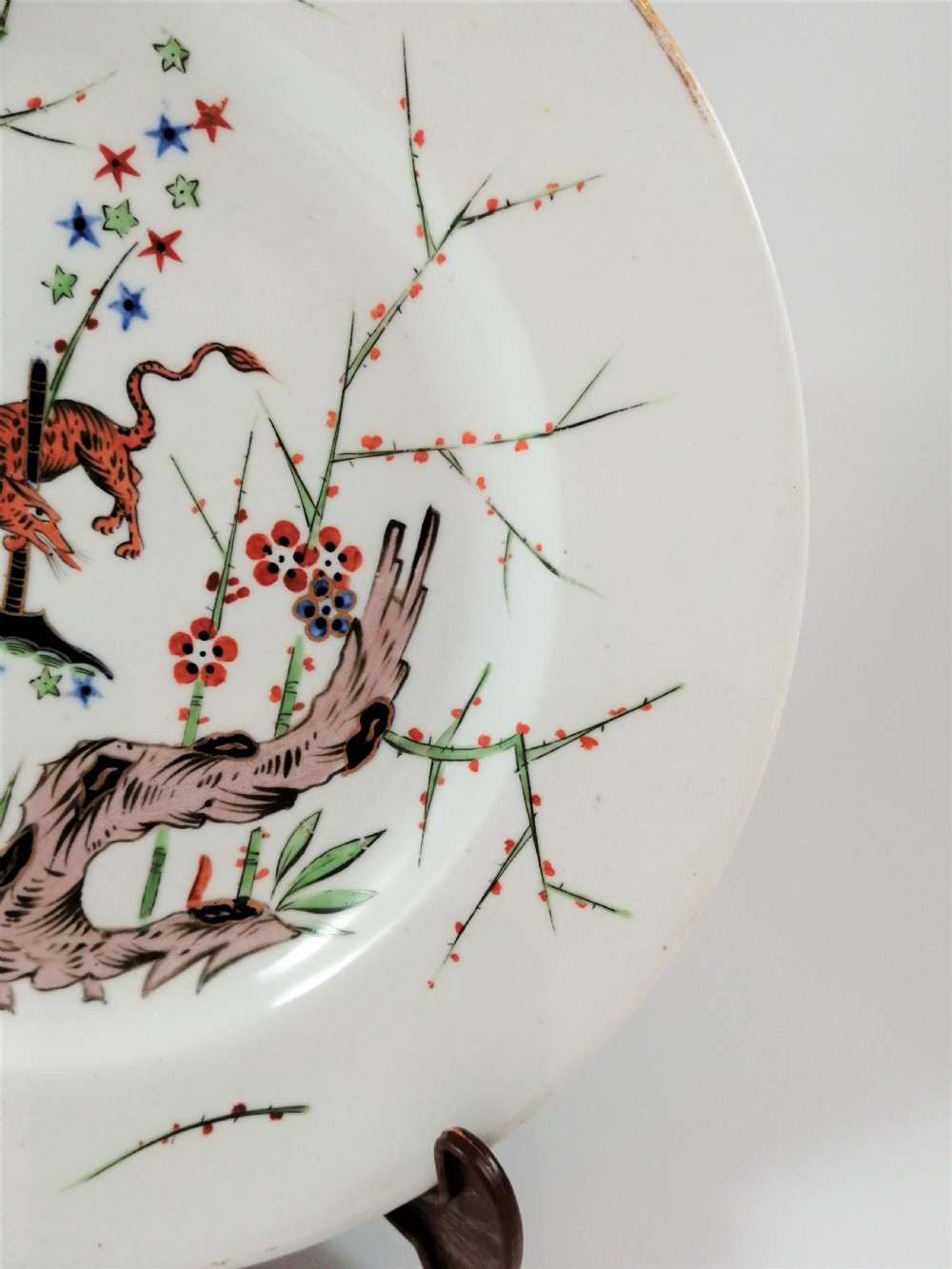 Derby Kakeimon flying fox pattern plate,c.1810 . Extremely rare View V