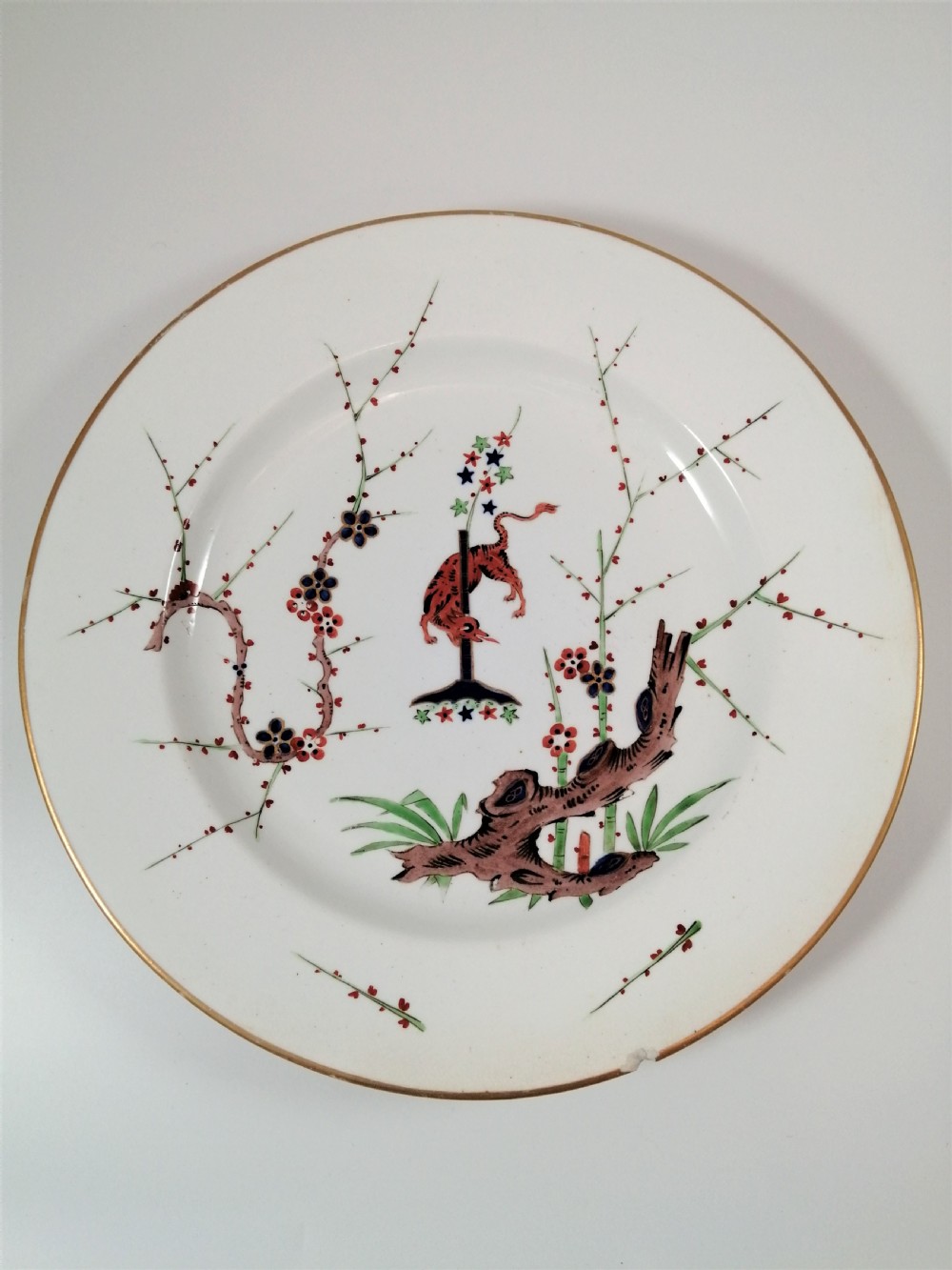 Derby Kakeimon flying fox pattern plate,c.1810 . Extremely rare View II