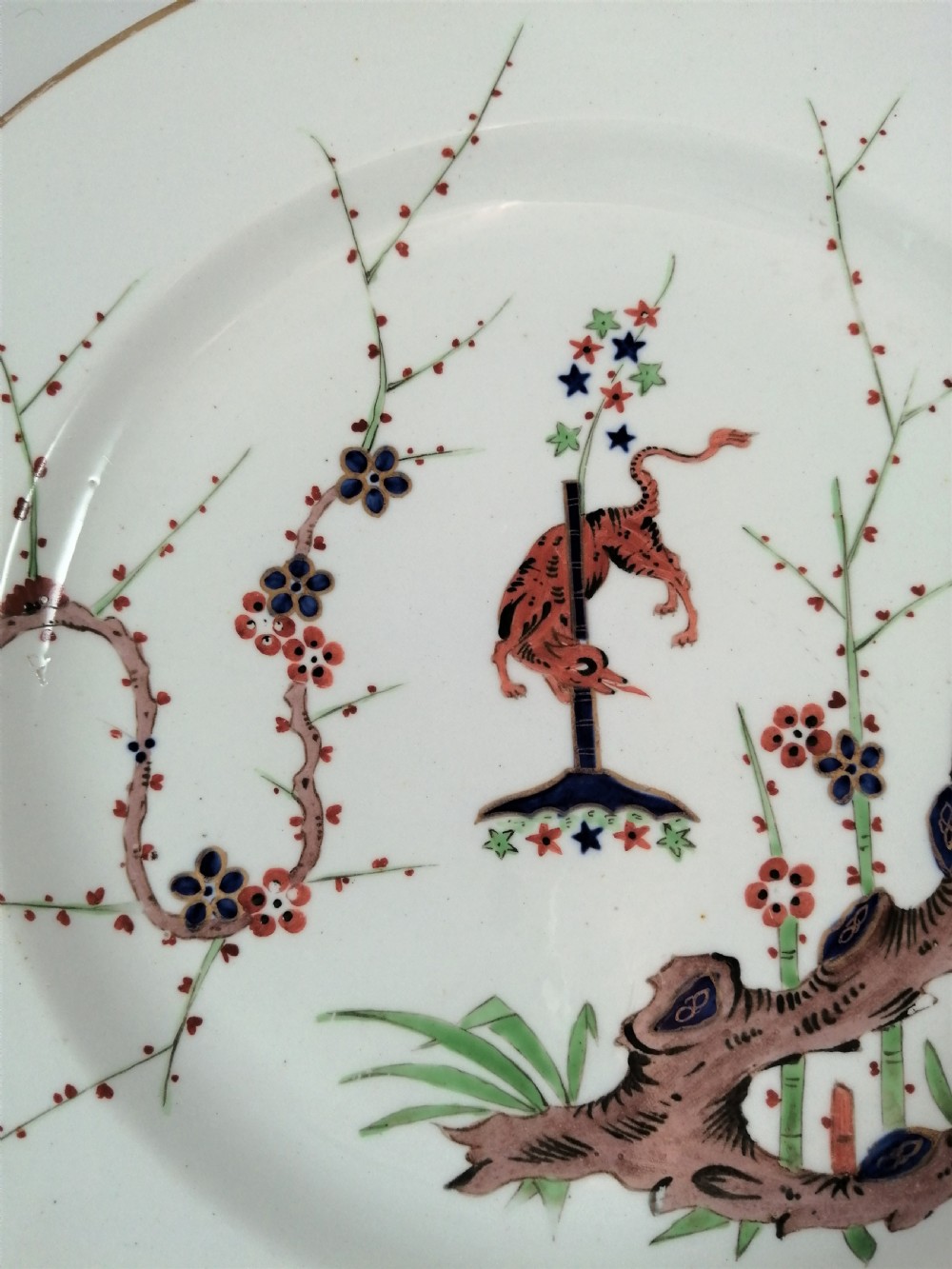 Derby Kakeimon flying fox pattern plate,c.1810 . Extremely rare View IV