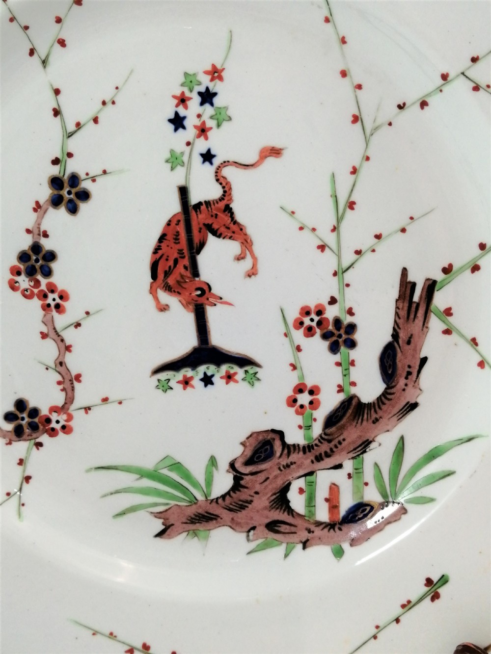 Derby Kakeimon flying fox pattern plate,c.1810 . Extremely rare View VI