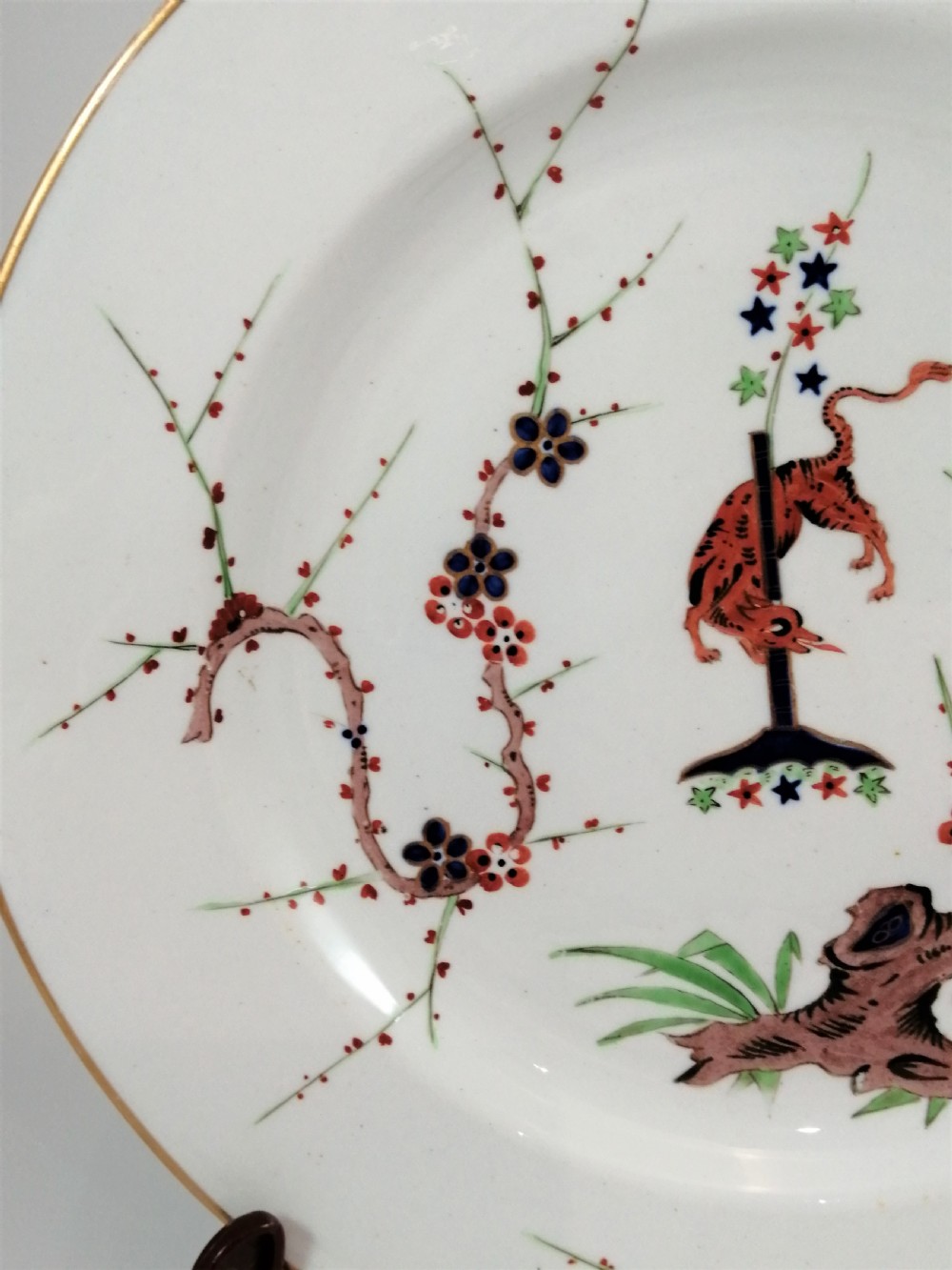 Derby Kakeimon flying fox pattern plate,c.1810 . Extremely rare View VII