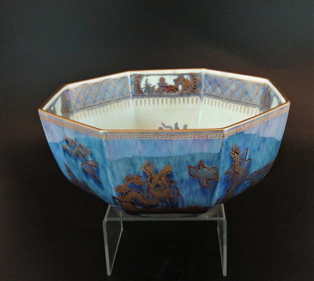 A Wedgwood dragon big Lustre bowl, designed by Daisy Makeig Jones.