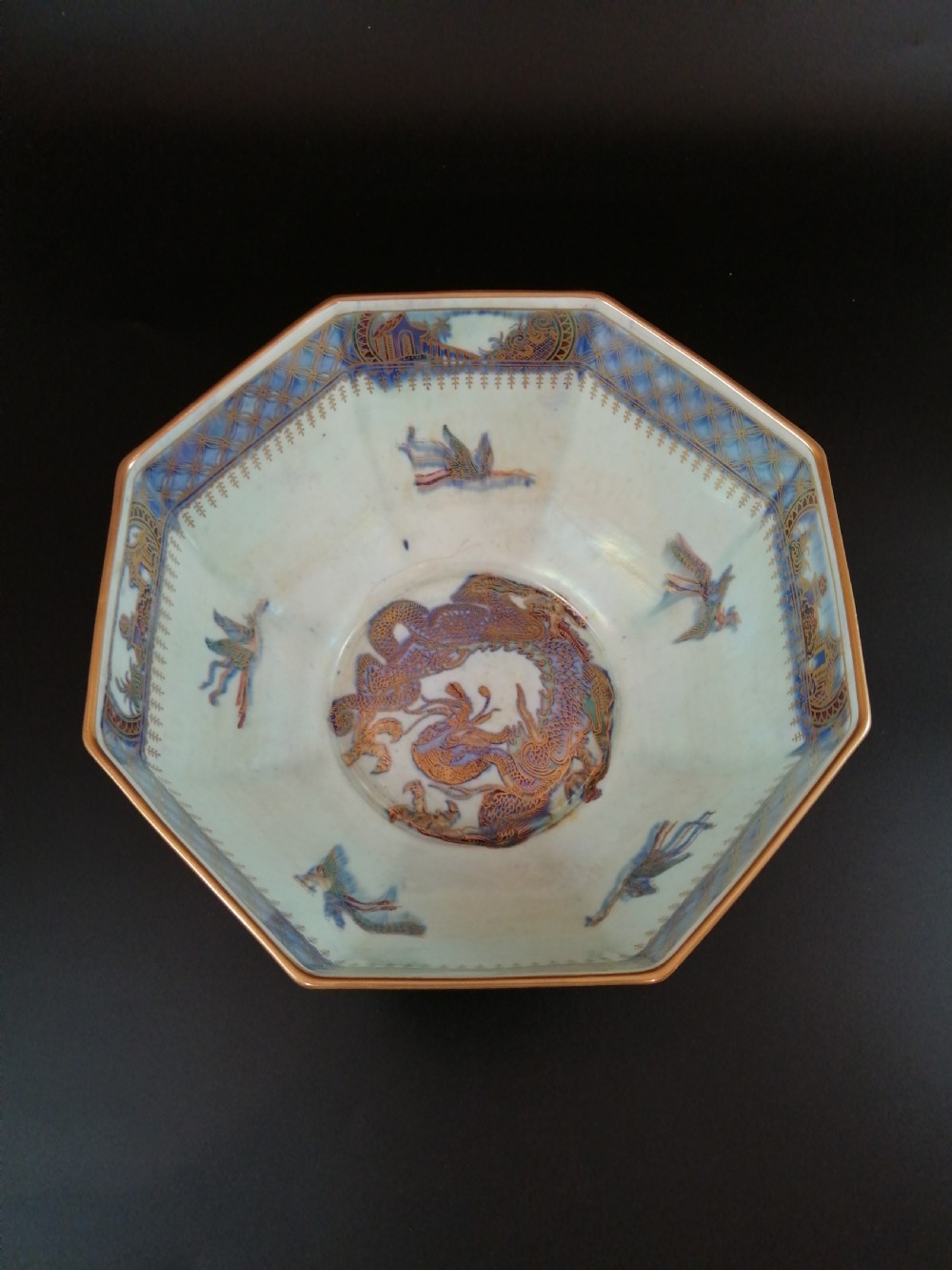 A Wedgwood dragon big Lustre bowl, designed by Daisy Makeig Jones. View IV