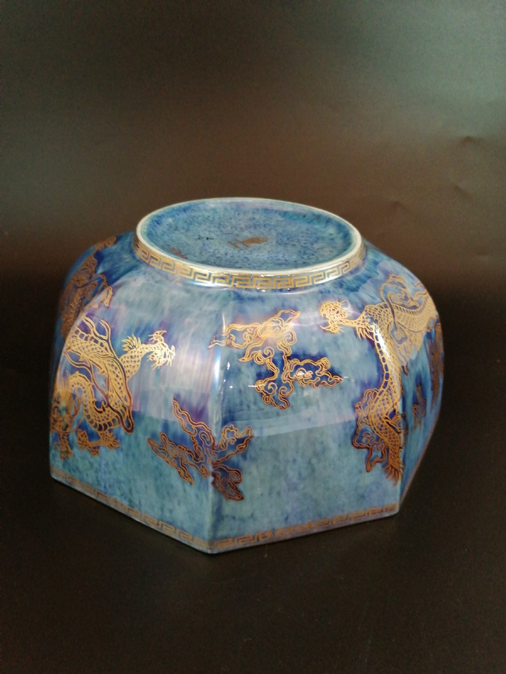 A Wedgwood dragon big Lustre bowl, designed by Daisy Makeig Jones. View XI