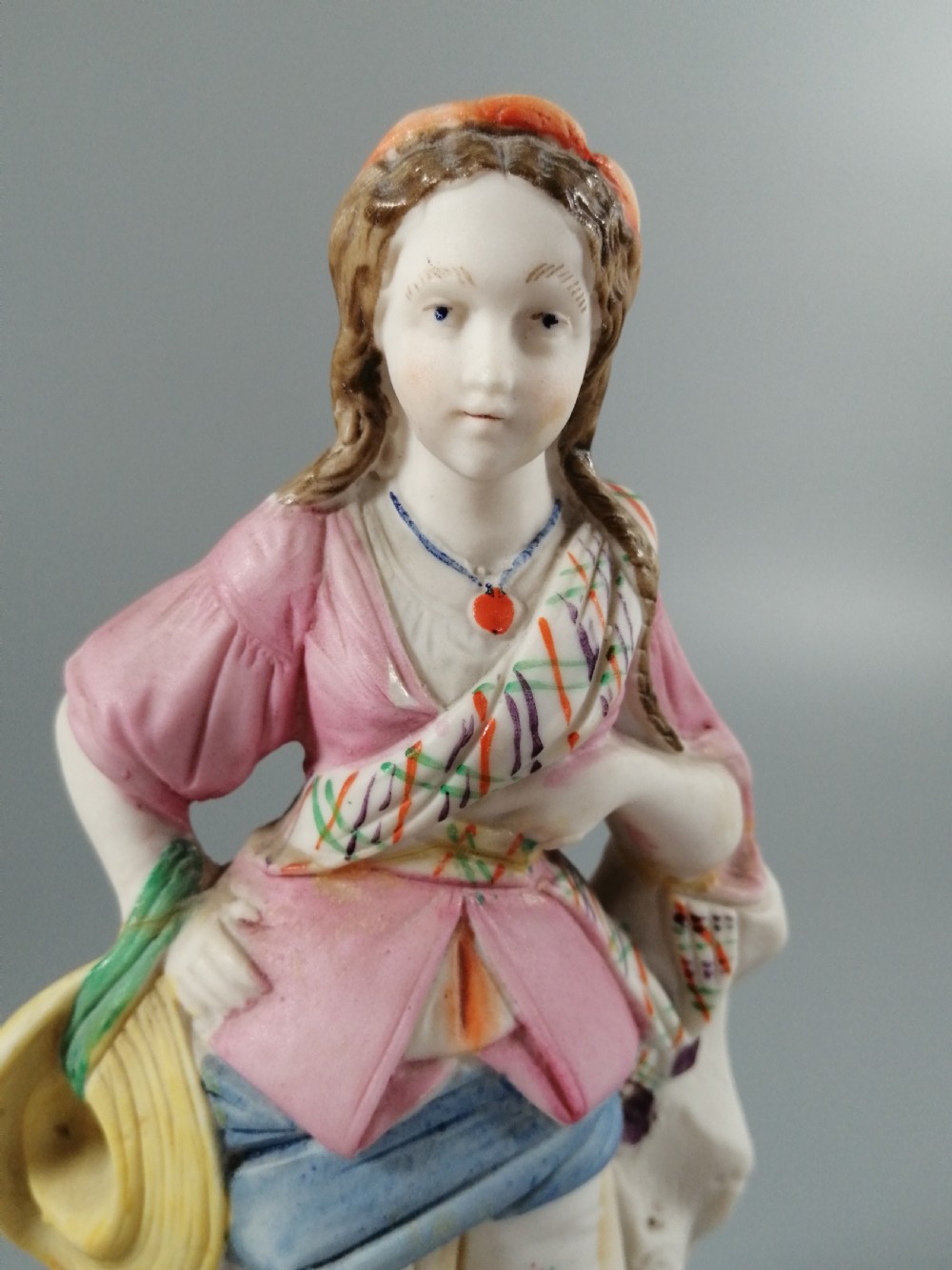 Antique bisque porcelain figurine, stunning quality, France,18 th- 19th century. View XI