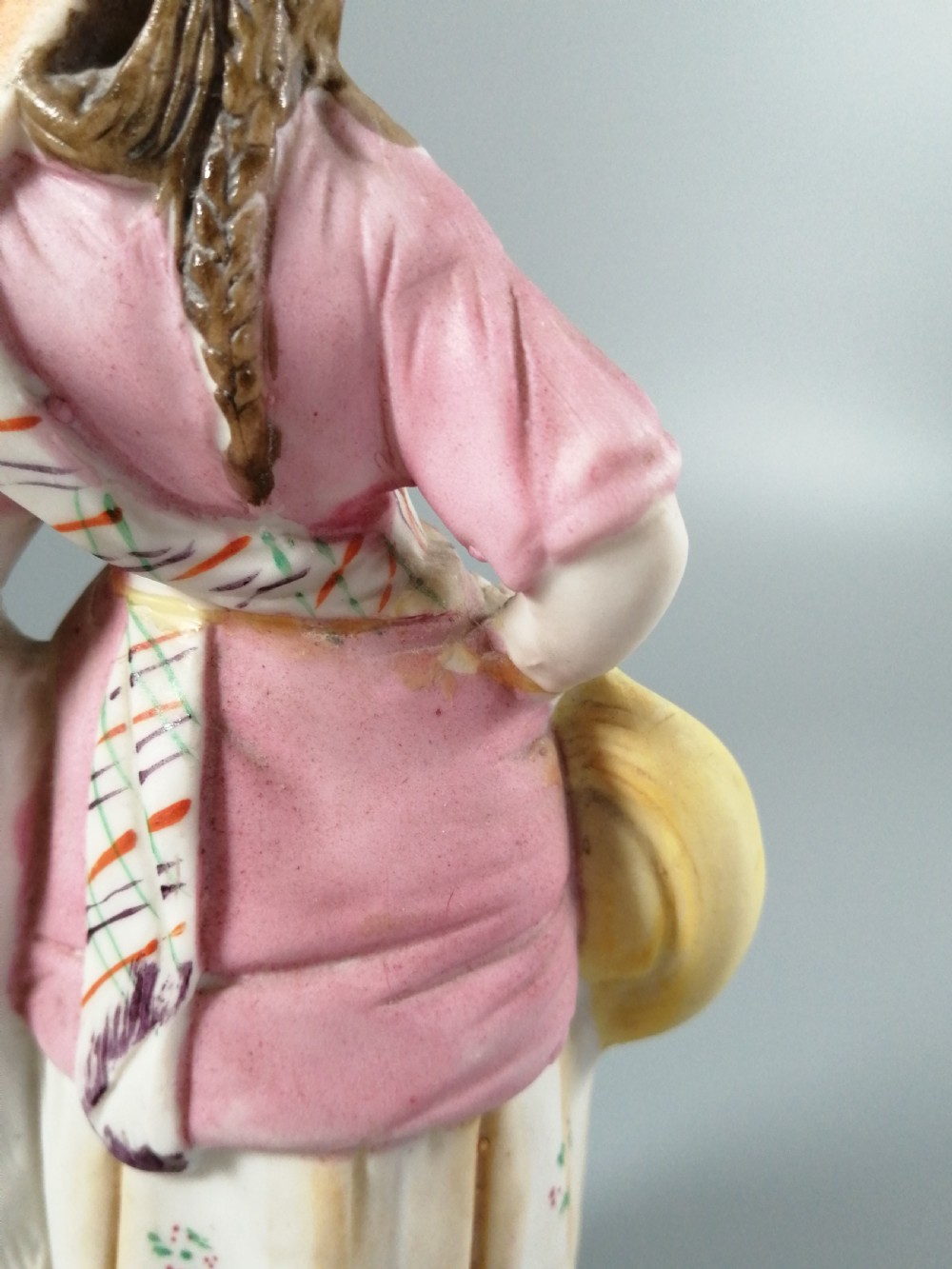 Antique bisque porcelain figurine, stunning quality, France,18 th- 19th century. View XII