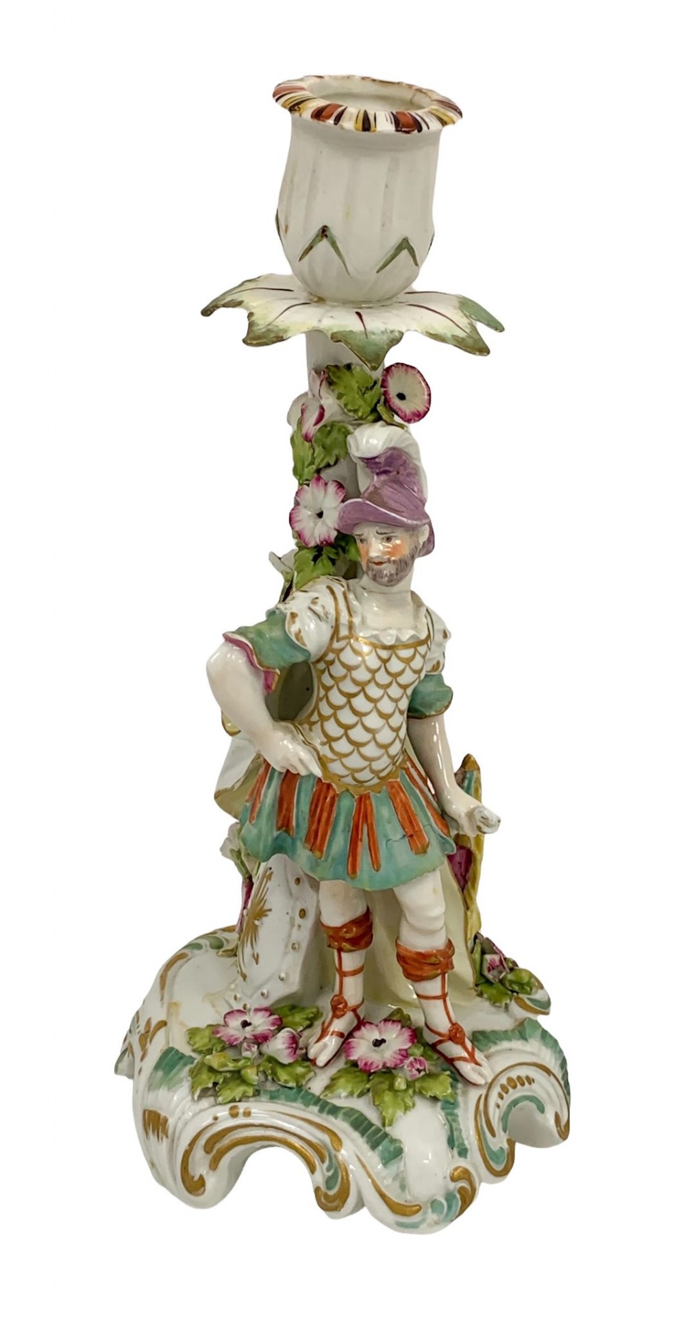 Derby, Porcelain Candlestick Depicting Mars, Patch period, ,?.1765
