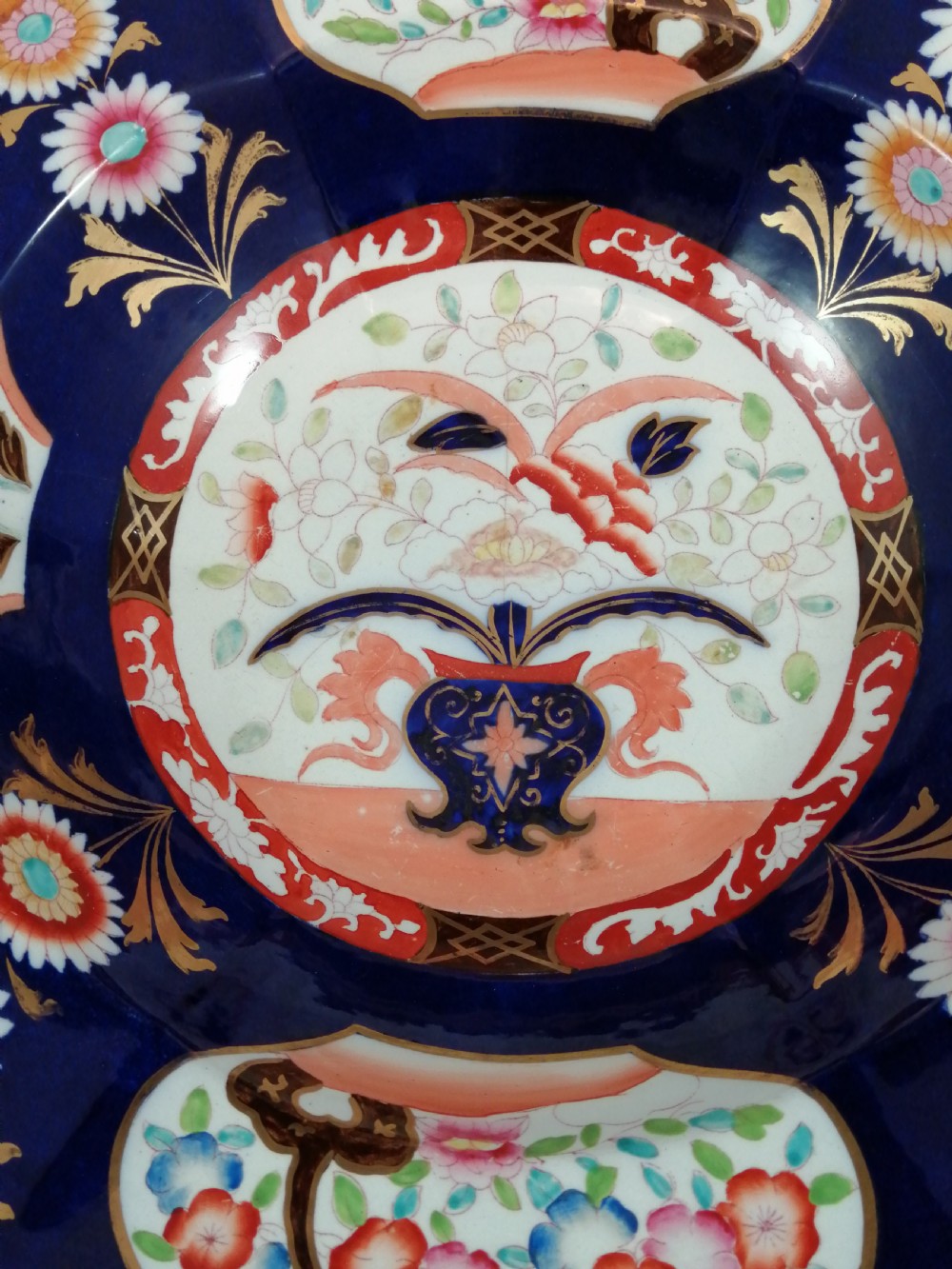 Antique Masons Ironstone Pitcher & Basin,circa 1840 View IV