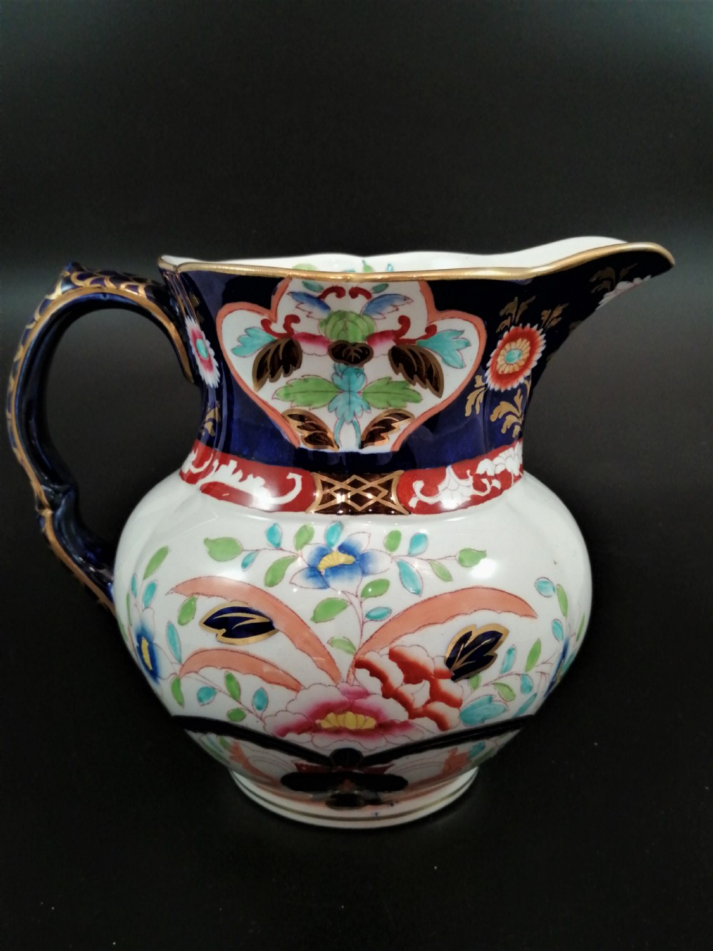 Antique Masons Ironstone Pitcher & Basin,circa 1840 View VIII