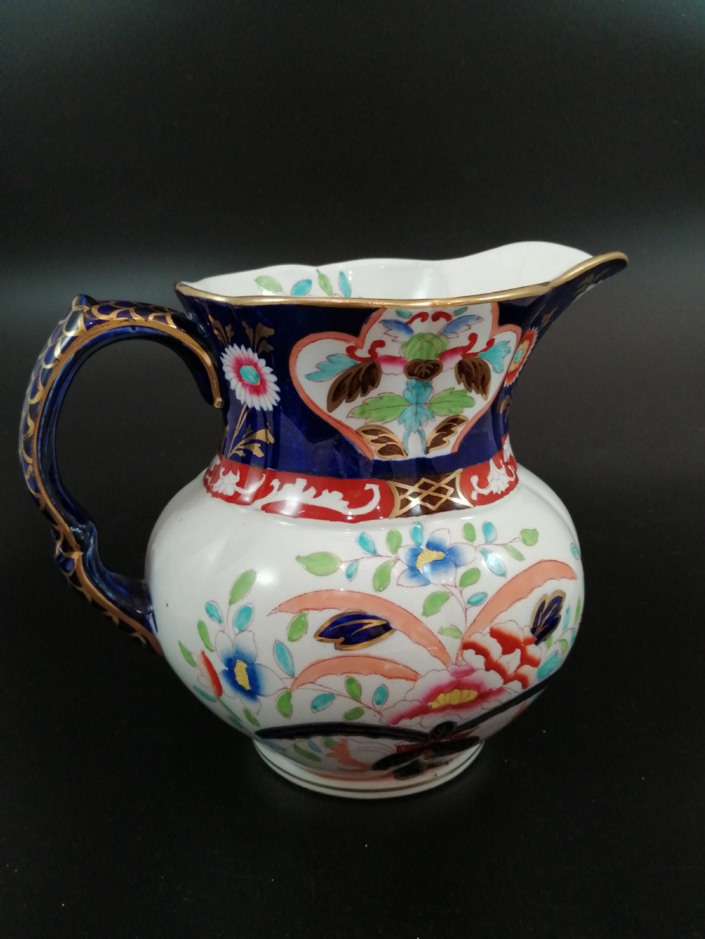 Antique Masons Ironstone Pitcher & Basin,circa 1840 View XIV