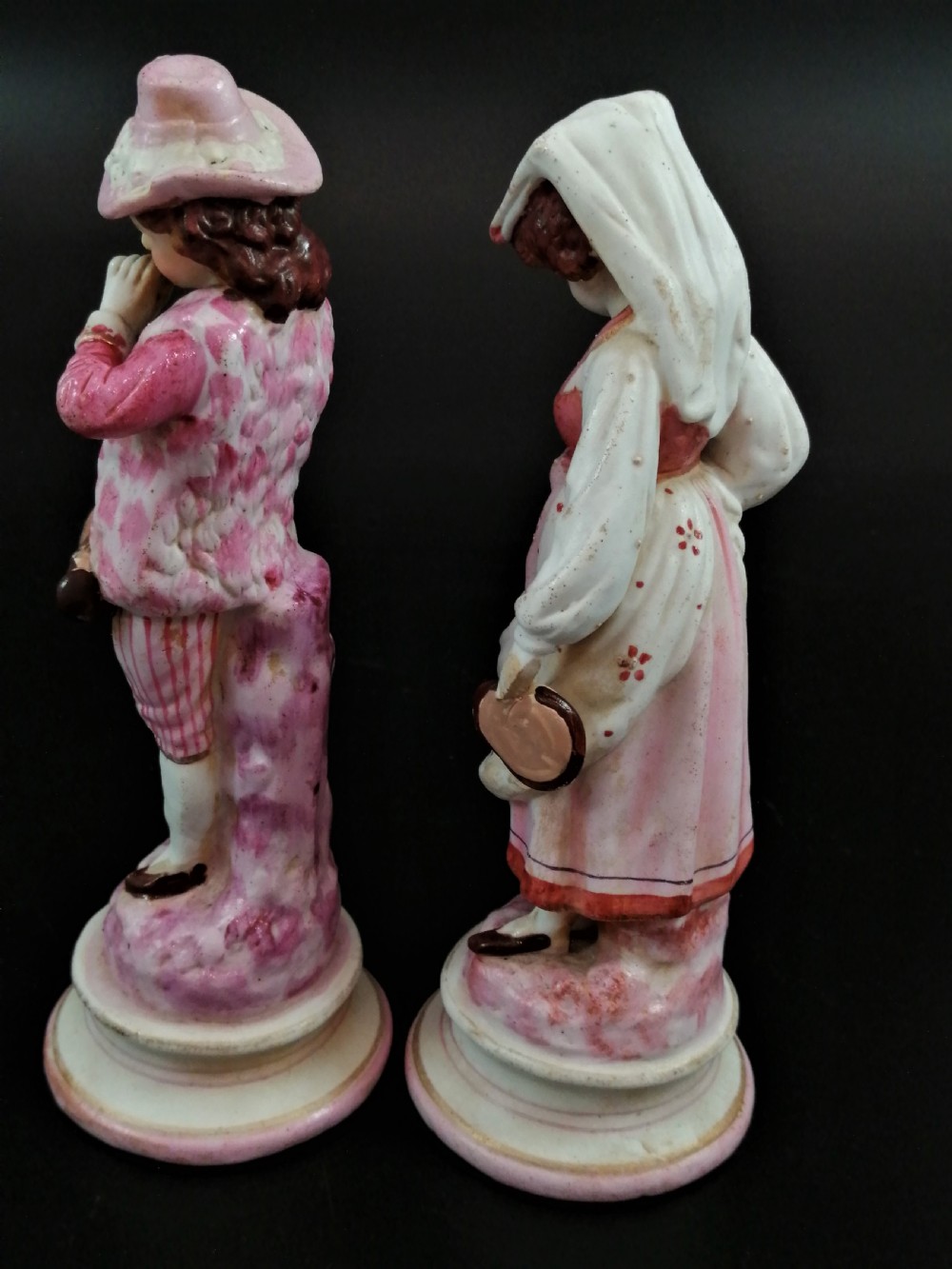 Antique biscuit figurines of musicians, 18th century. View IV