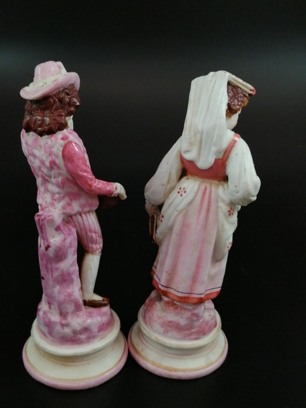 Antique biscuit figurines of musicians, 18th century. View VI