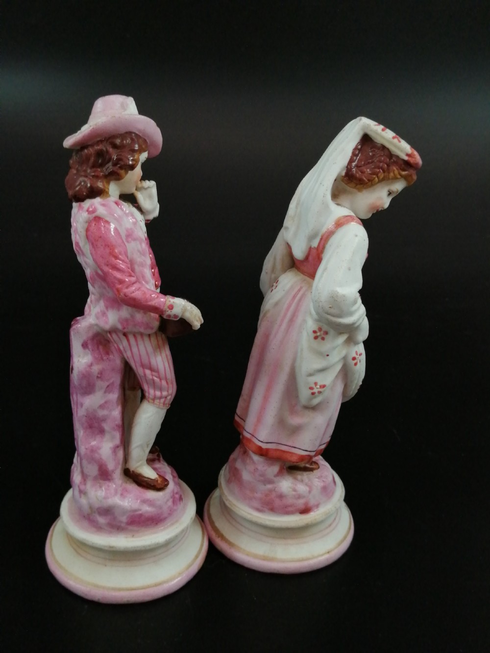 Antique biscuit figurines of musicians, 18th century. View VII