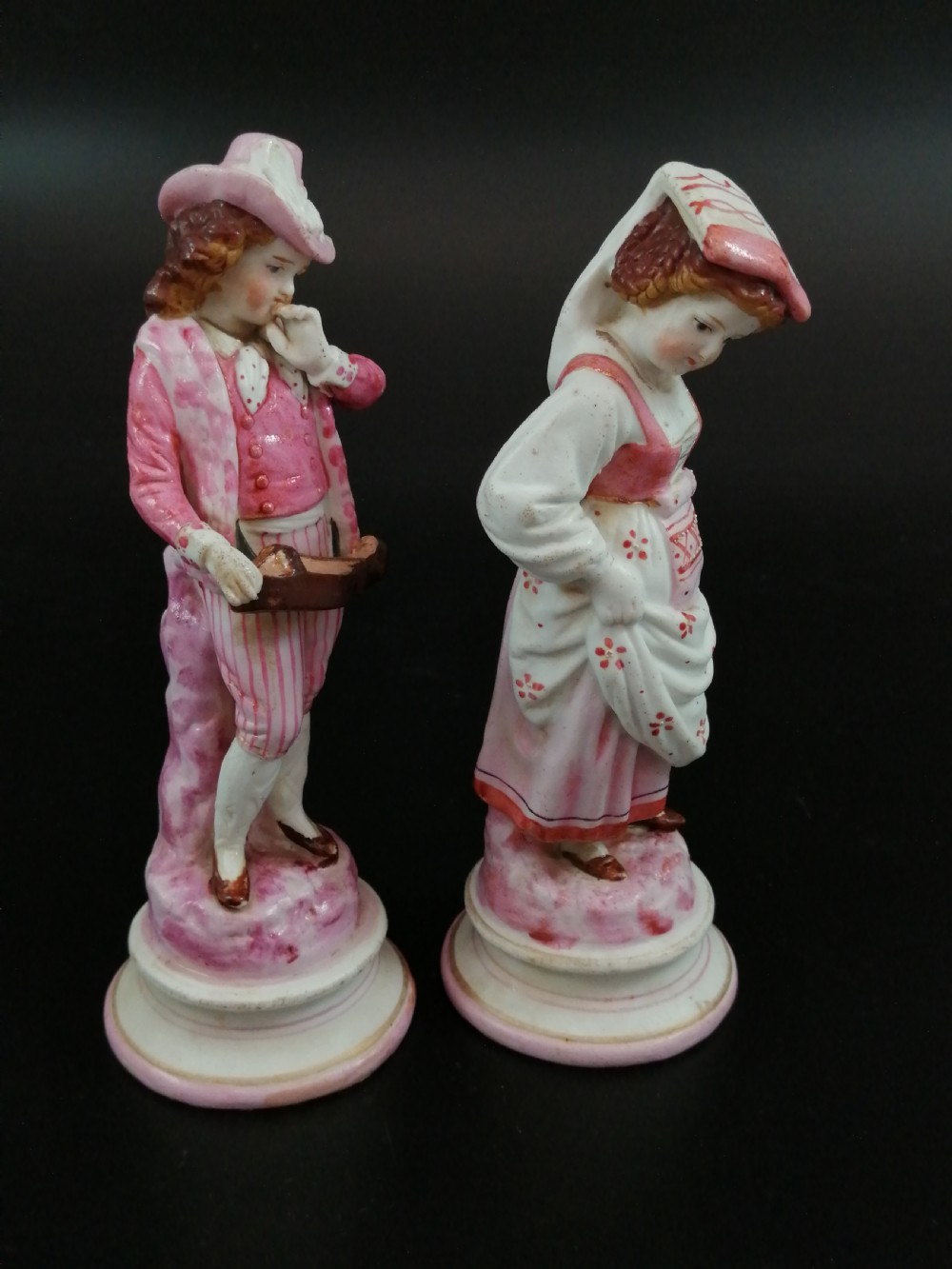 Antique biscuit figurines of musicians, 18th century. View VIII