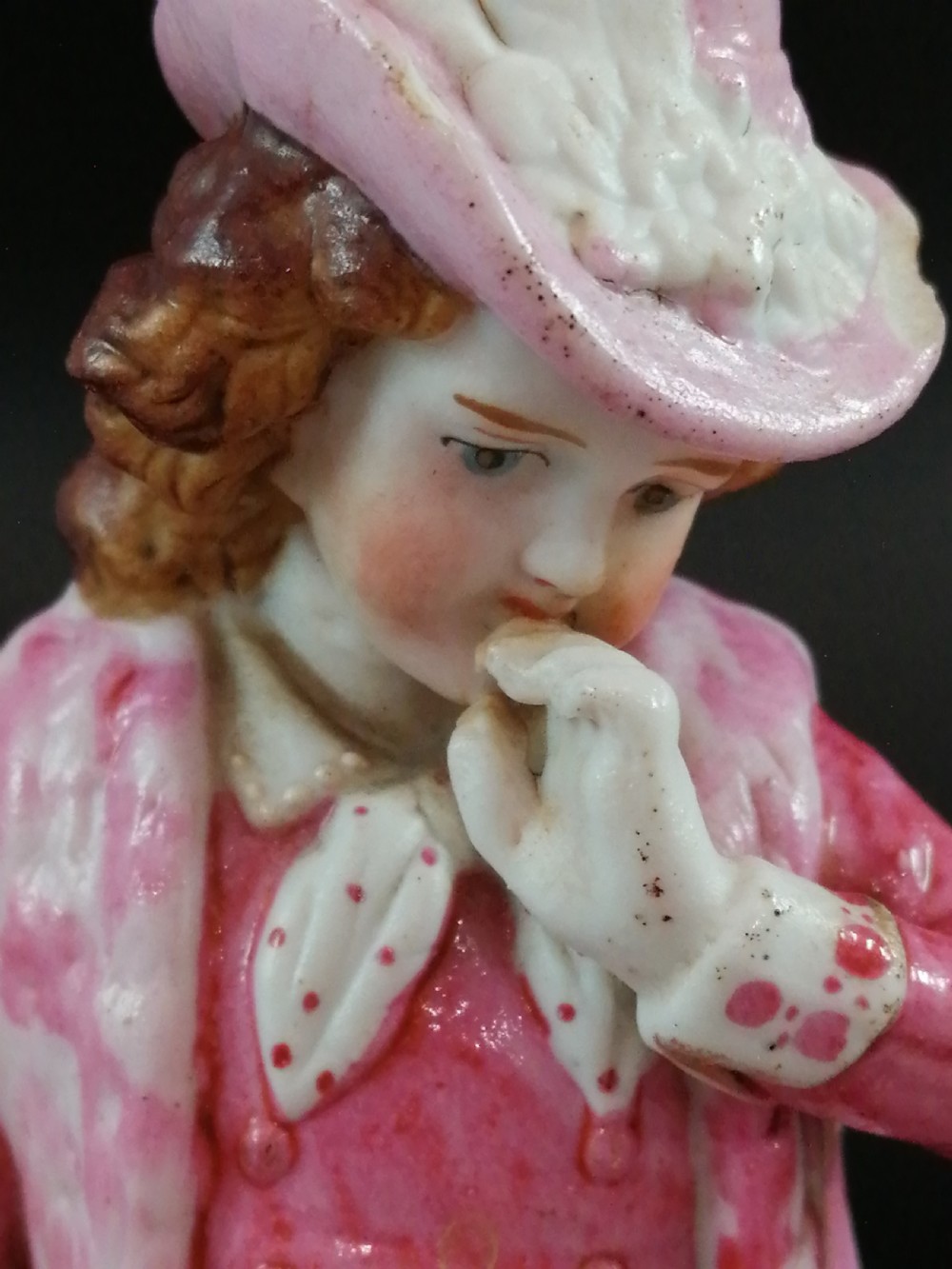 Antique biscuit figurines of musicians, 18th century. View XII