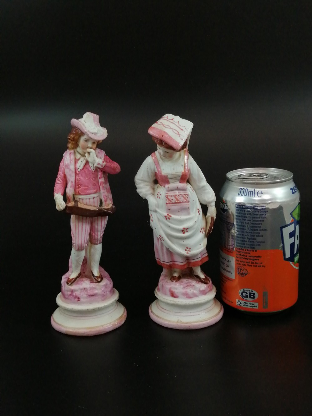 Antique biscuit figurines of musicians, 18th century. View XIII