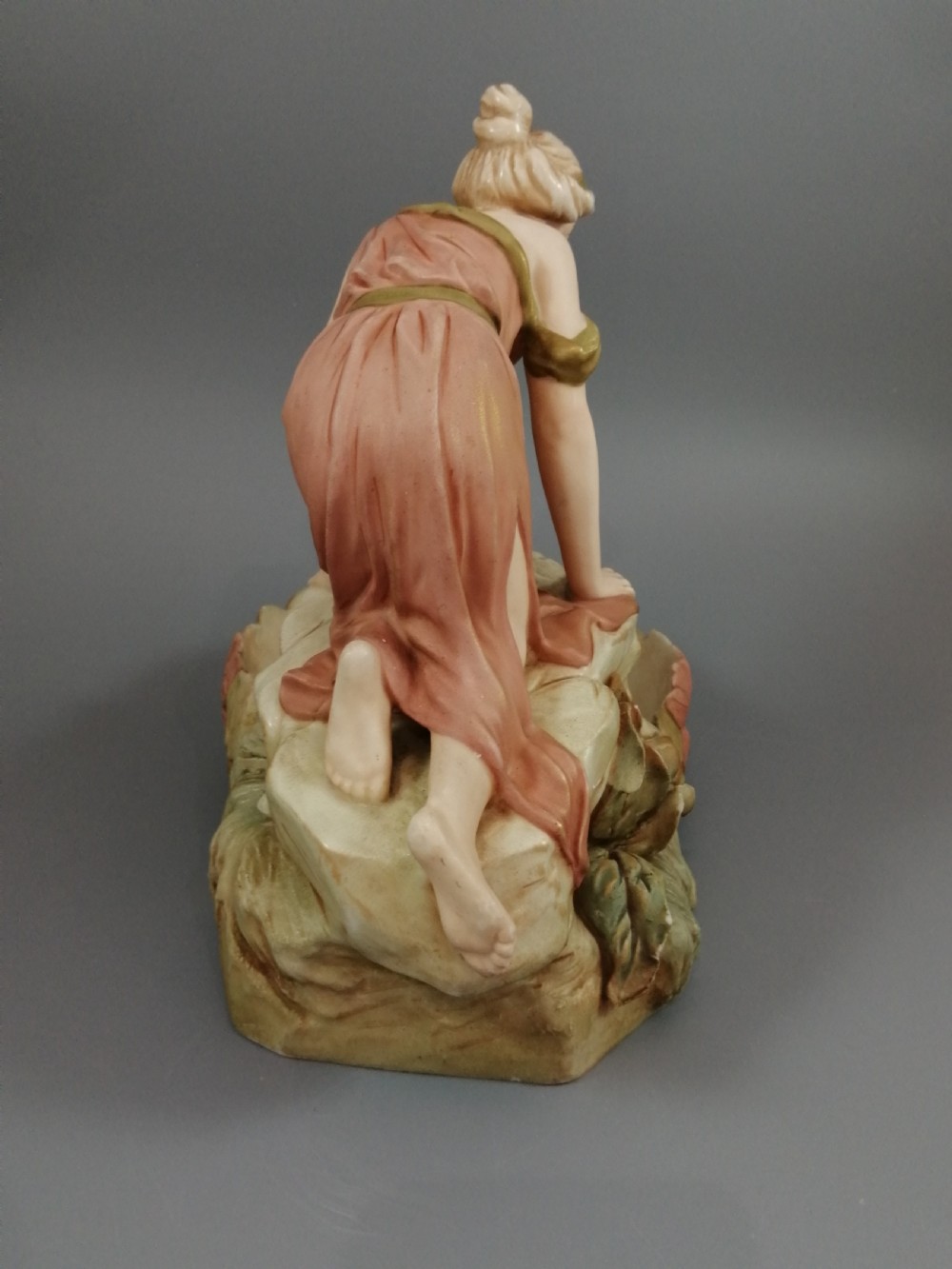 Antique Royal Dux Porcelain Figural Bowl View IX