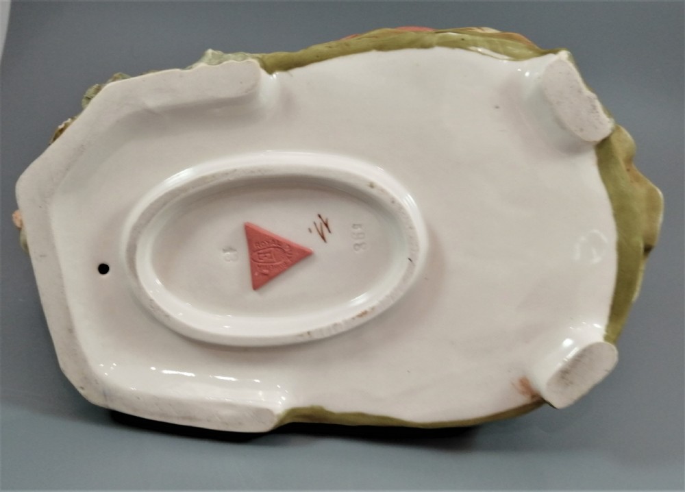 Antique Royal Dux Porcelain Figural Bowl View XII