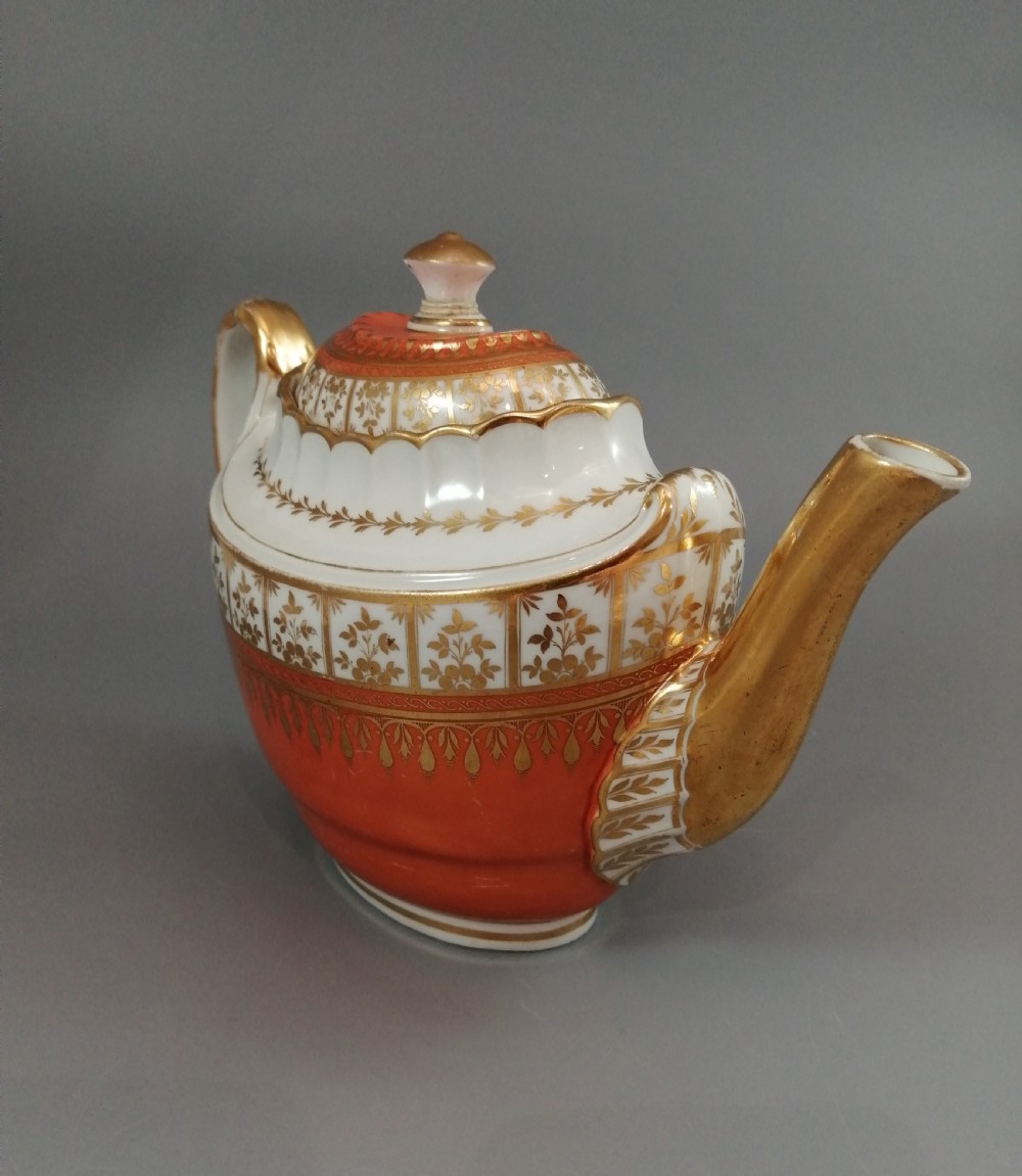 Flight & Barr Worcester teapot, circa 1805. View IX
