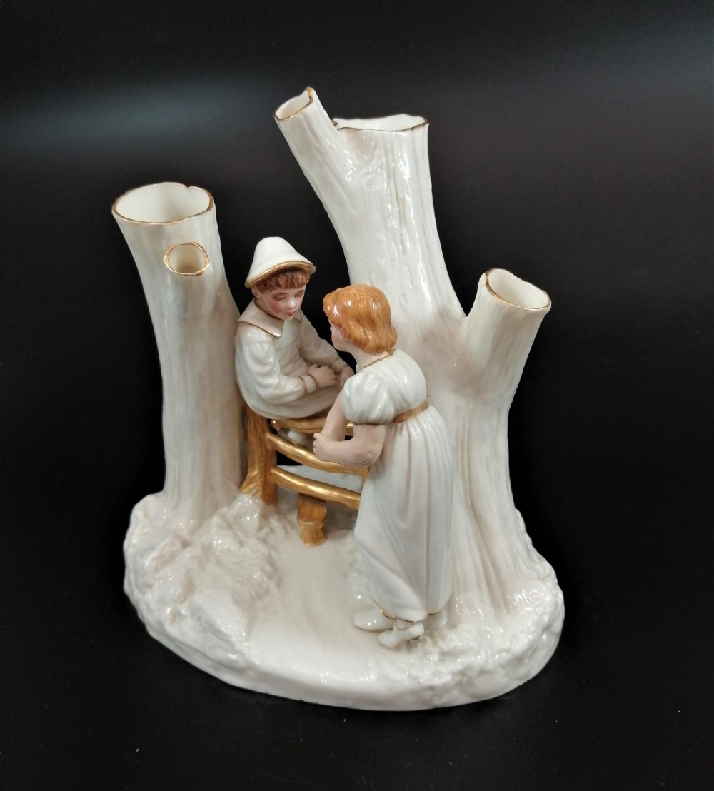 Royal Worcester 'Country Courtship' group, James Hadley,1884 View II