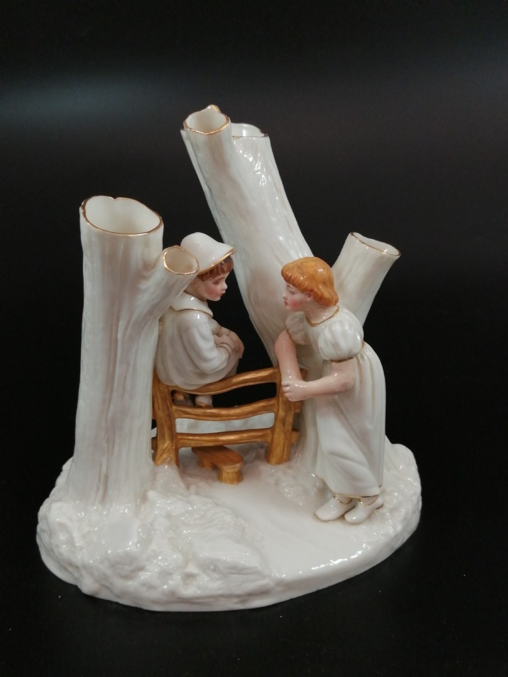 Royal Worcester 'Country Courtship' group, James Hadley,1884 View X