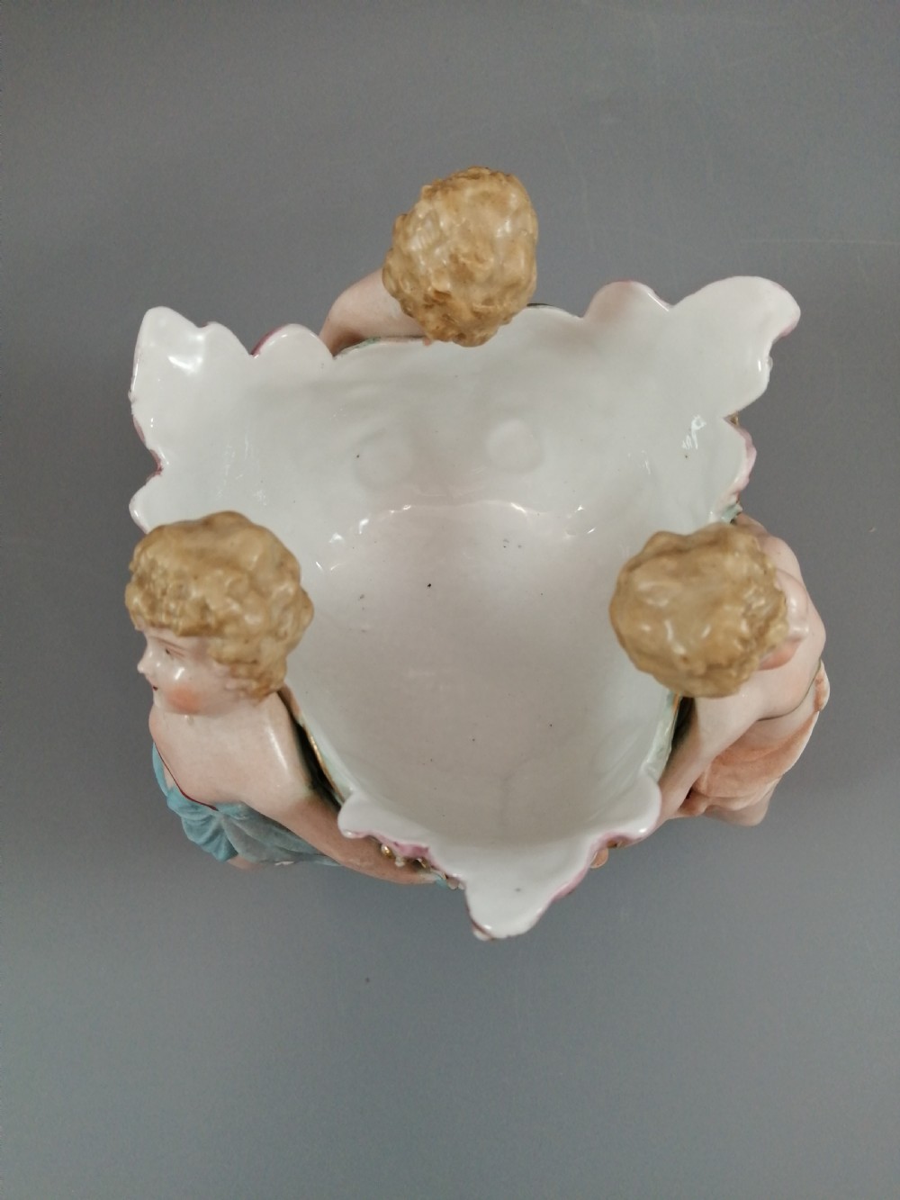 Antique porcelain vase Sitzendorf, late XIX century View VI