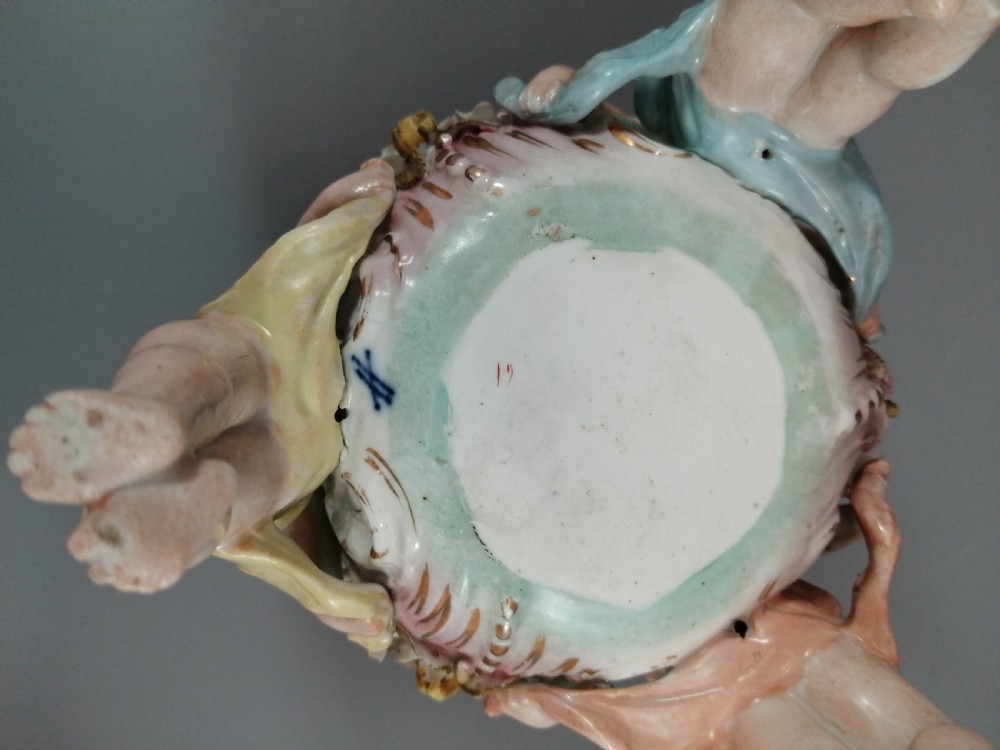 Antique porcelain vase Sitzendorf, late XIX century View X